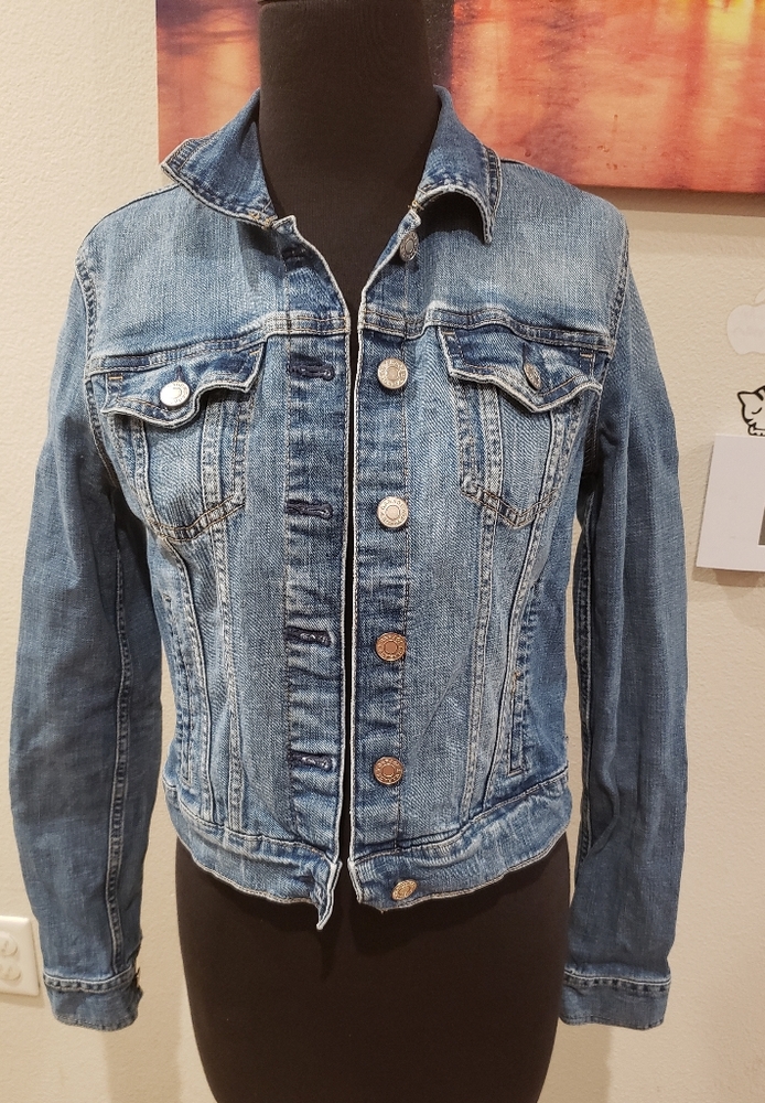 Garage Womens Denim Jacket  Button Front Sz XS/TP
